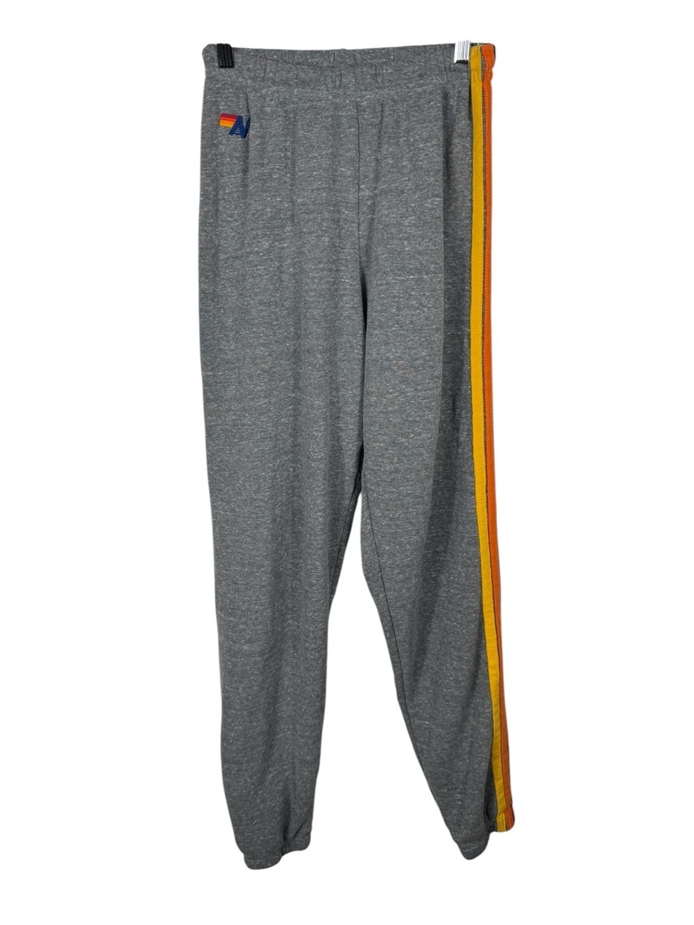 Aviator Nation 5 Stripe Sweatpants in Heather Grey, Size S - Picture 5 of 13